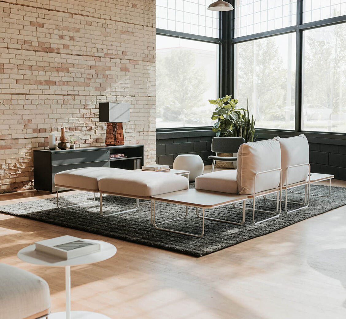 Ultrafabrics and Haworth furniture room